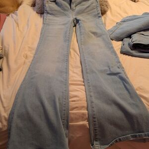American Eagle Outfitters Light Blue Flare Jeans